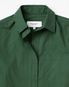 Made in Canada 100% Cotton Washed Poplin Dress Forest Green - Province of Canada