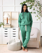 Made in Canada Flag Fleece Sweatpant Green - Unisex - Province of Canada