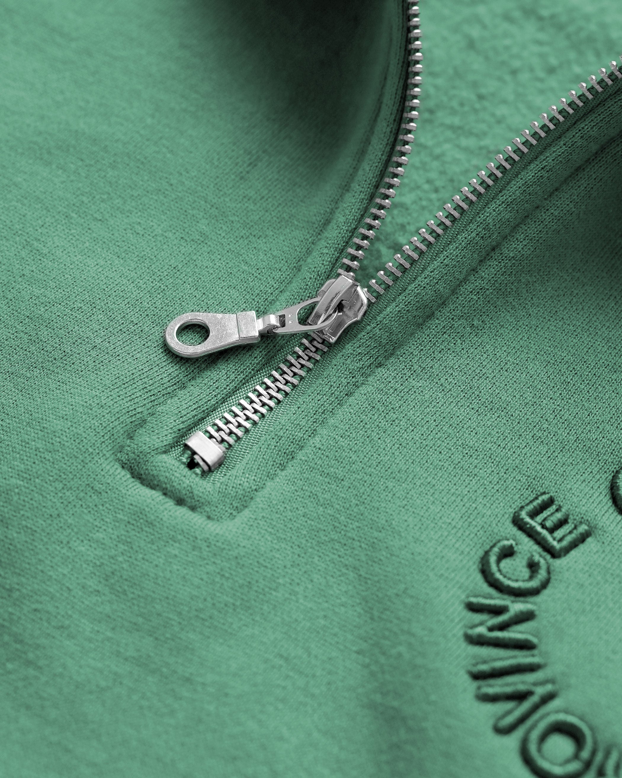 Made in Canada Half Zip Fleece Sweatshirt Green - Unisex - Province of Canada