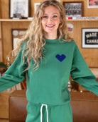 Made in Canada Heart Sweatshirt Green - Unisex - Province of Canada 