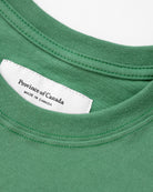 Made in Canada 100% Organic Cotton Soccer Football Script Flag Tee Green - Unisex - Province of Canada  