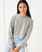 Province of Canada - Monday Long Sleeve Crop Top Heather Grey - Made in Canada