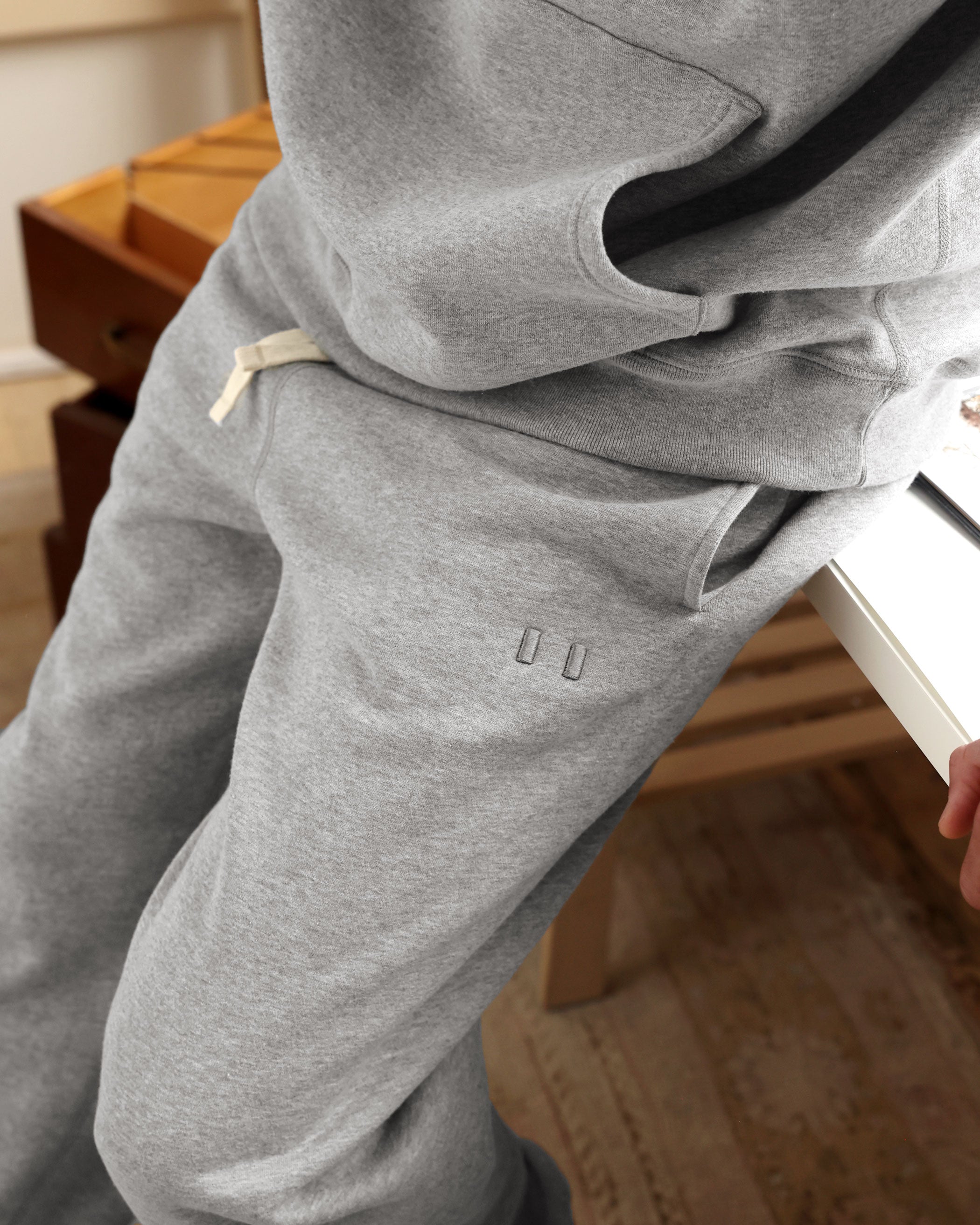 Made in Canada Flag Fleece Sweatpant Heather Grey - Unisex