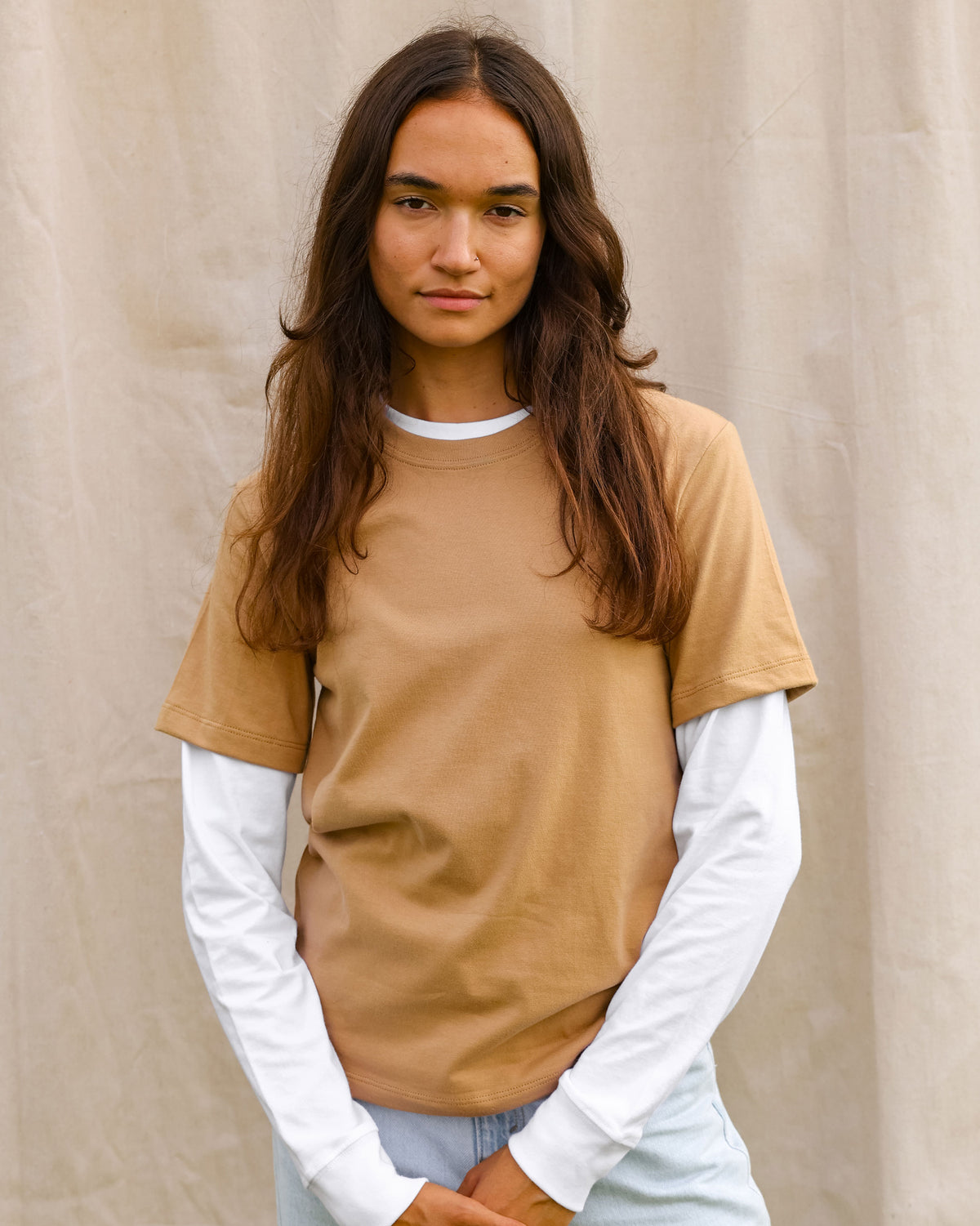 Made in Canada 100% Organic Cotton Monday Tee Camel - Province of Canada