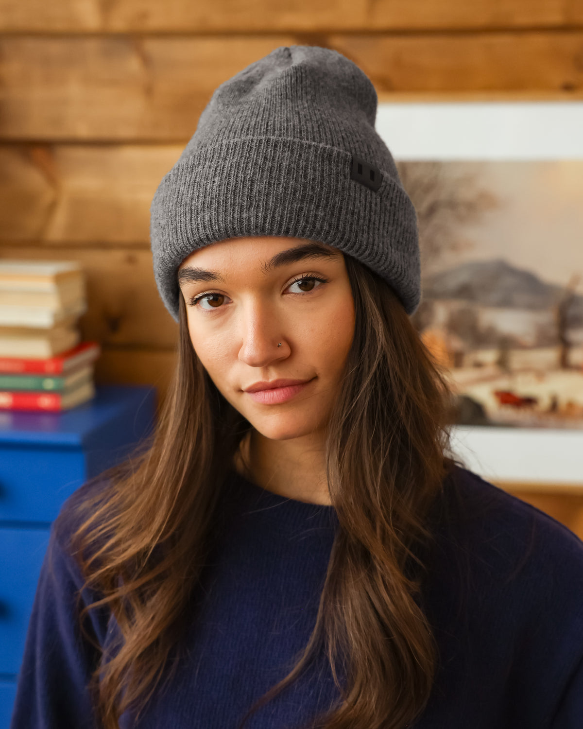 Made in Canada - Cashmere Wool Rib Toque Charcoal - Province of Canada