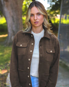 Reverse Fleece Overshirt Chestnut - Unisex - Made in Canada - Province of Canada