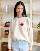 Made in Canada Heart Sweatshirt Cream - Unisex - Province of Canada