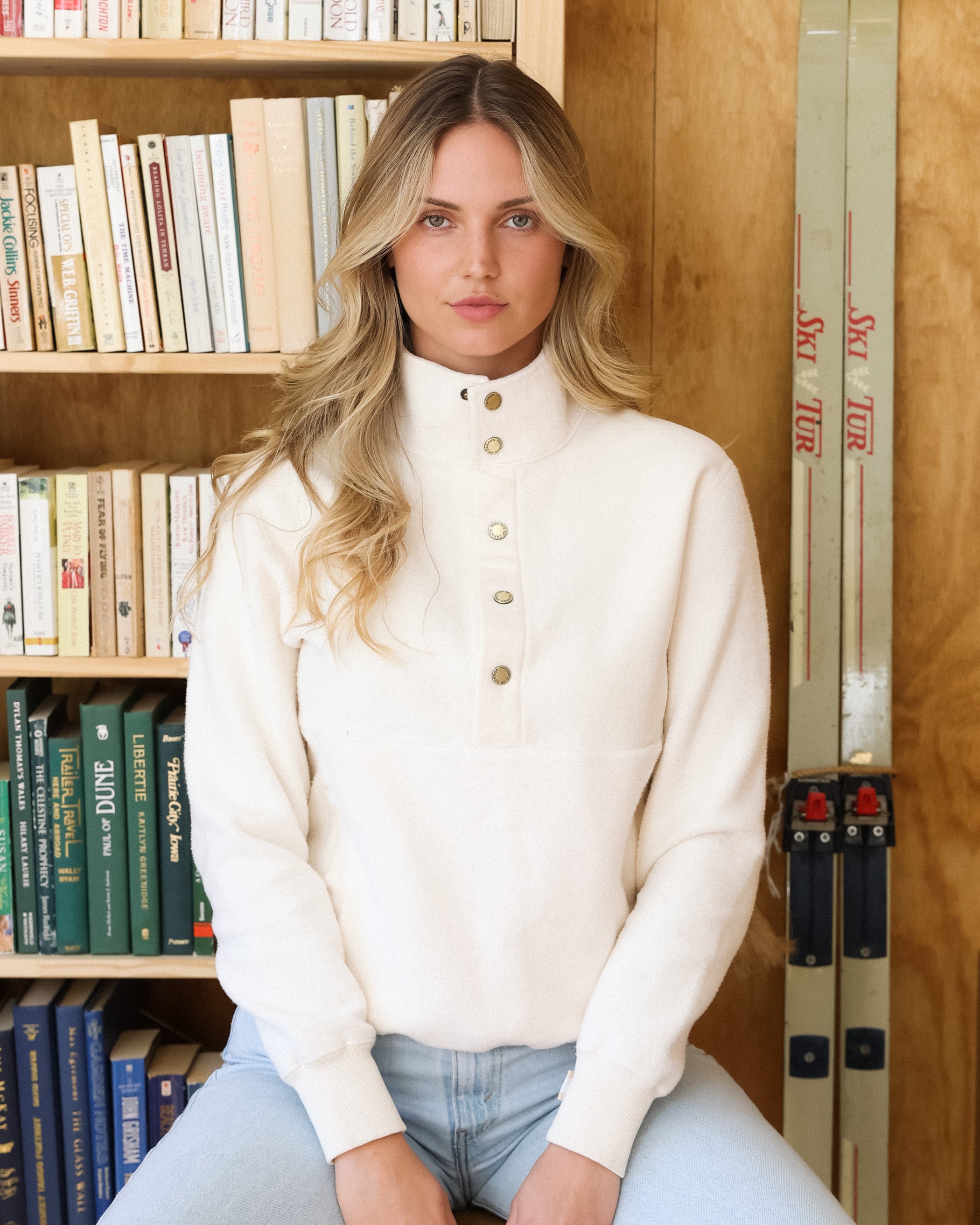 Made in Canada Reverse Fleece Pullover Cream - Unisex - Province of Canada 