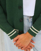 Made in Canada 100% Cotton Knit Cardigan Forest - Unisex - Province of Canada