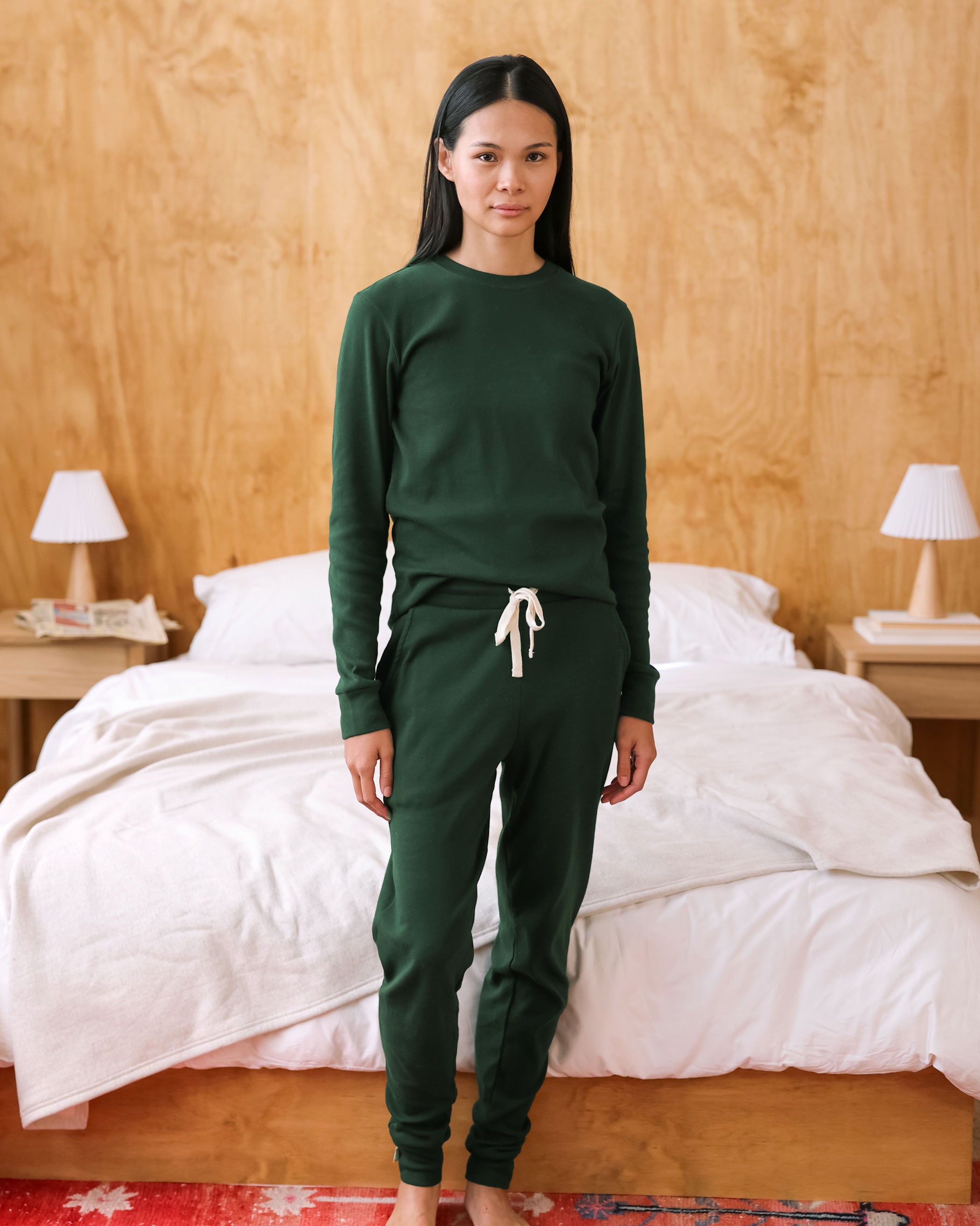 Made in Canada Fine Ribbed Sweapant Forest - Unisex - Province of Canada