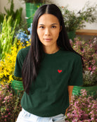 Made in Canada Organic Cotton Heart Tee Forest - Unisex - Province of Canada