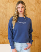 Made in Canada 100% Cotton French Girl Sweater French Blue - Unisex - Province of Canada