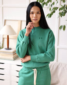 Made in Canada Flag Fleece Sweatshirt Green - Unisex - Province of Canada