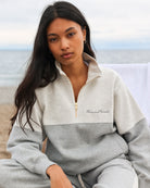 Made in Canada Club Fleece Half Zip Heather Grey - Unisex Province of Canada