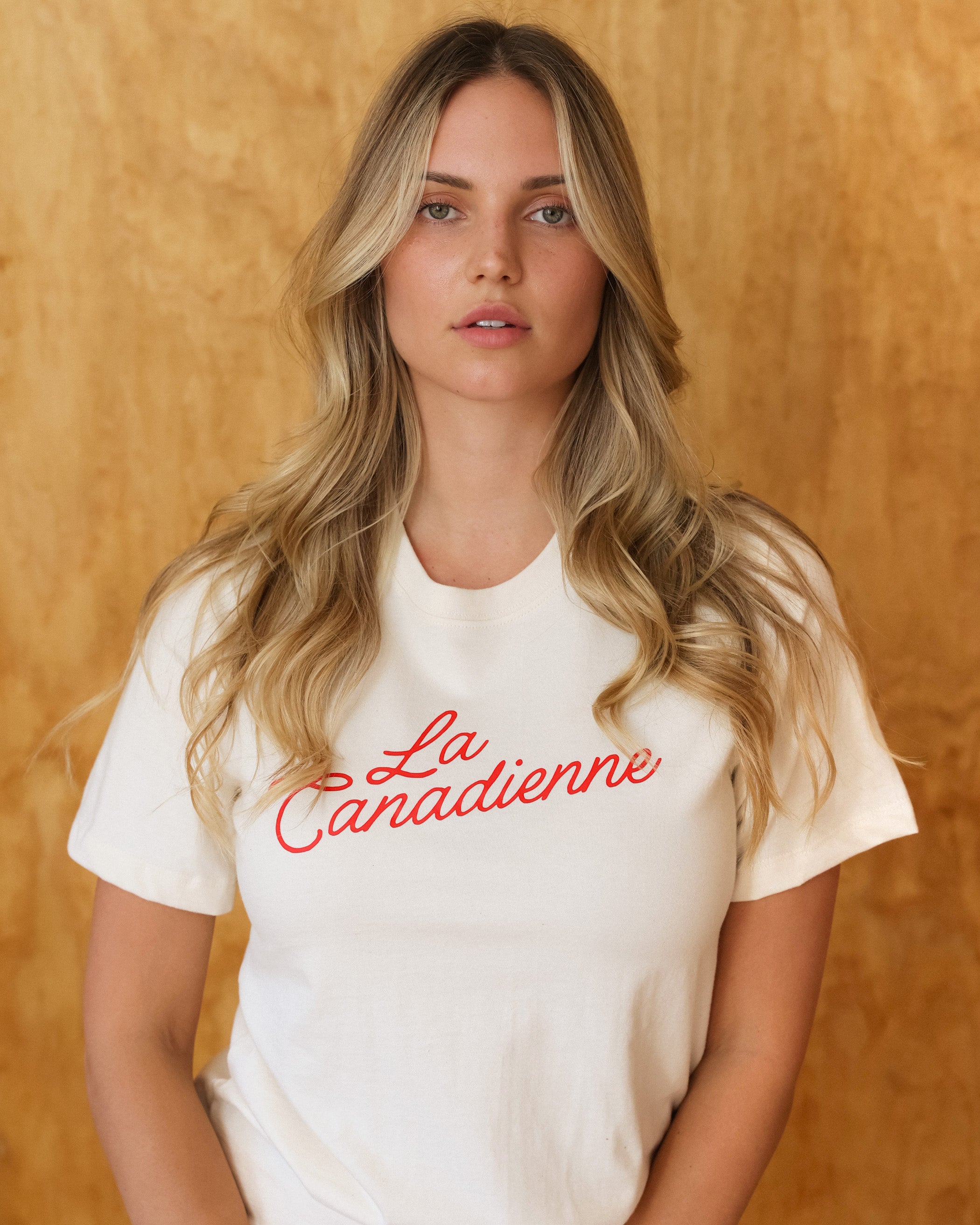 Made in Canada 100% Cotton La Canadienne Tee Natural - Womens - Province of Canada