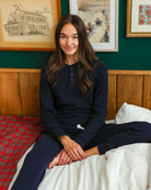 Made in Canada - Almost Pyjama Rib Henley Navy - Unisex - Province of Canada