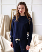 Made in Canada 100% Cotton French Terry Sweatshirt Navy - Unisex - Province of Canada