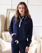 Made in Canada 100% Cotton French Terry Hoodie Navy - Unisex - Province of Canada