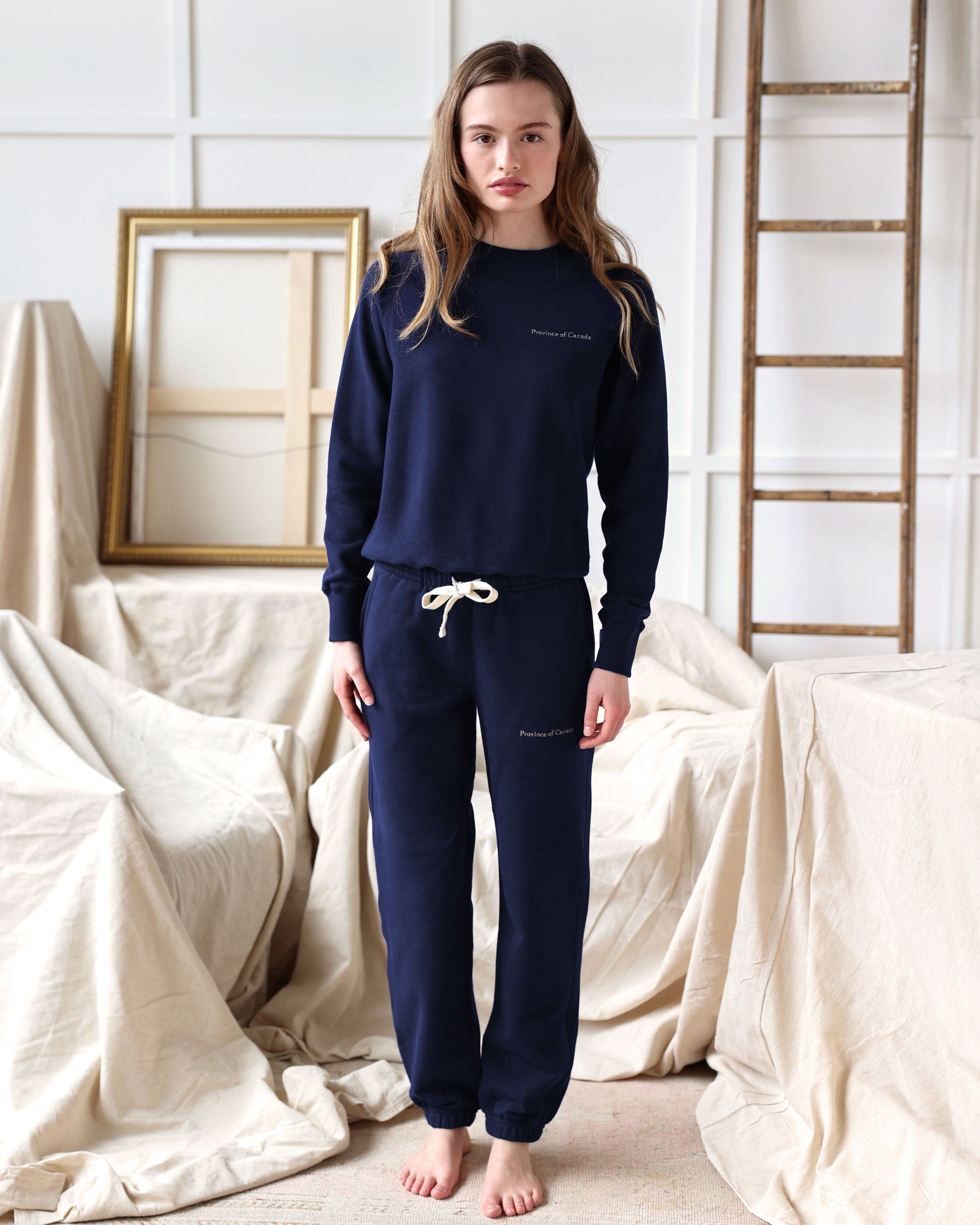 Made in Canada Relaxed French Terry Sweatpant Navy 100% Cotton - Unisex - Province of Canada