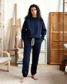 Flag Fleece Sweatpant Navy - Unisex