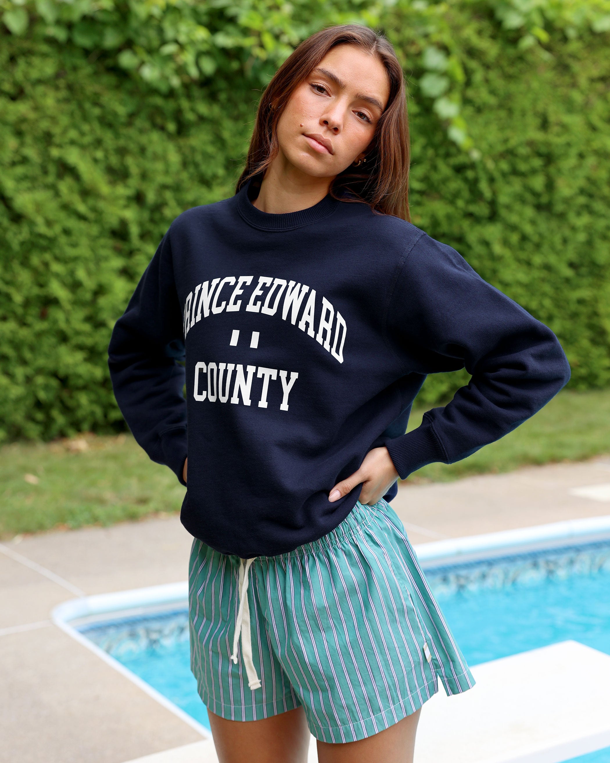 Made in Canada Prince Edward County Fleece Sweatshirt Navy - Unisex - Province of Canada