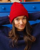 Made in Canada - Cashmere Wool Rib Toque Red - Province of Canada