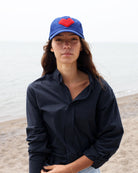Made in Canada 100% Cotton Heart Baseball Hat Royal Blue - Province of Canada