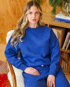 Made in Canada Flag Fleece Sweatshirt Royal Blue - Unisex - Province of Canada