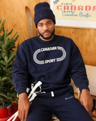 Made in Canada Fleece Canadian Sport Sweatshirt Navy - Unisex - Province of Canada