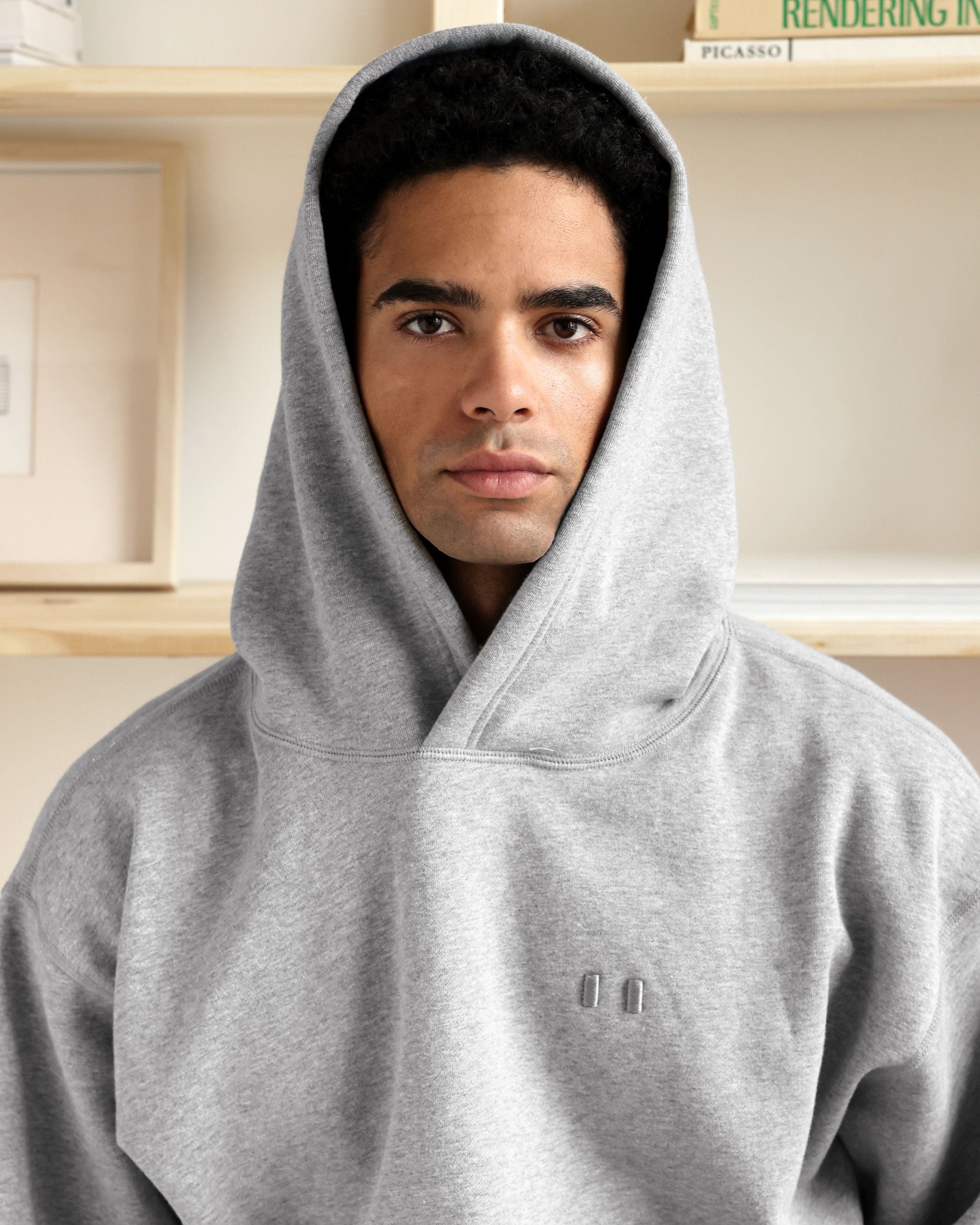 Made in Canada Flag Fleece Hoodie Heather Grey - Unisex