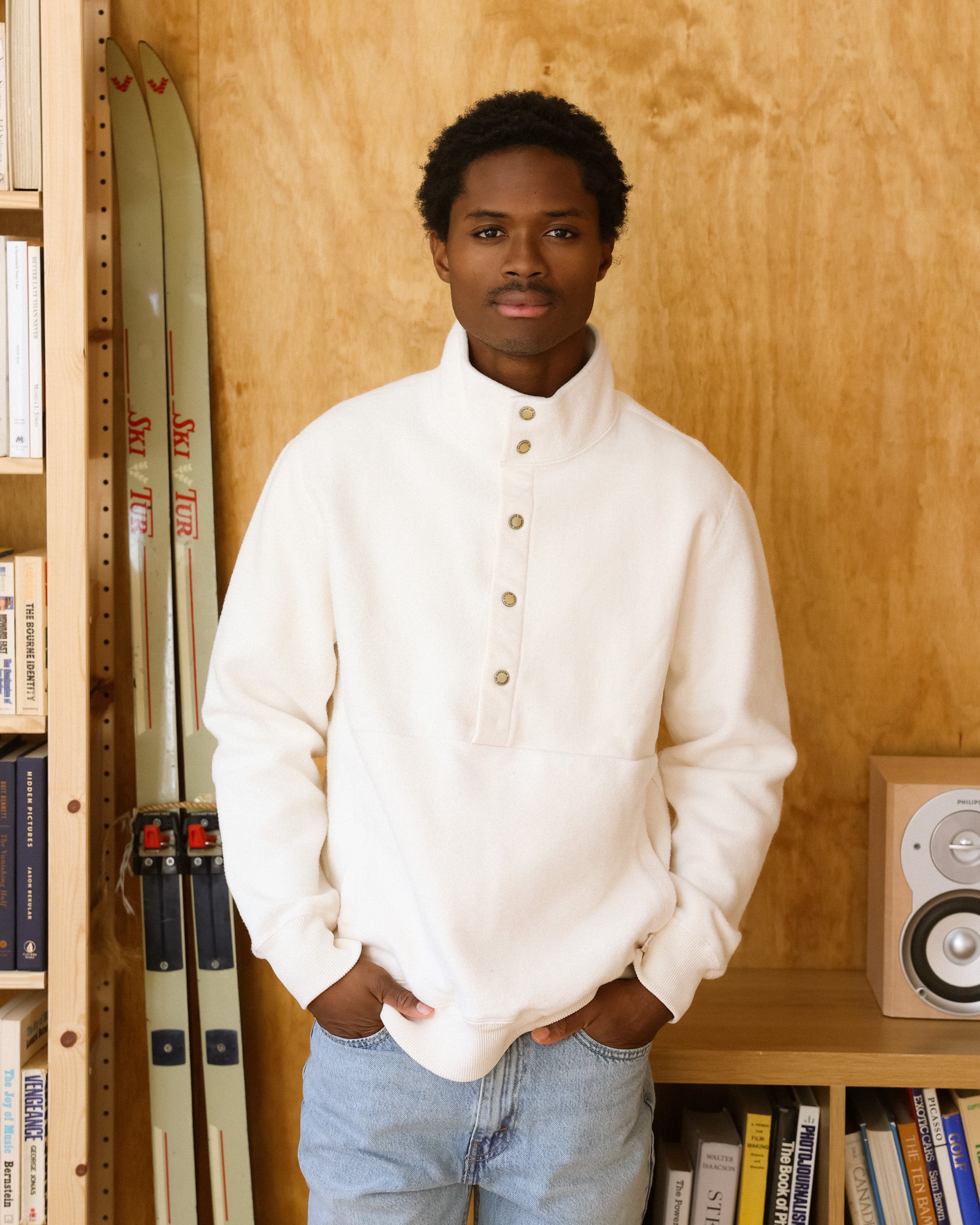 Made in Canada Reverse Fleece Pullover Cream - Unisex - Province of Canada 