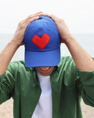 Made in Canada 100% Cotton Heart Baseball Hat Blue - Province of Canada