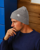 Made in Canada - Cashmere Wool Rib Toque Light Grey - Province of Canada 