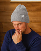 Made in Canada - Cashmere Wool Rib Toque Light Grey - Province of Canada 