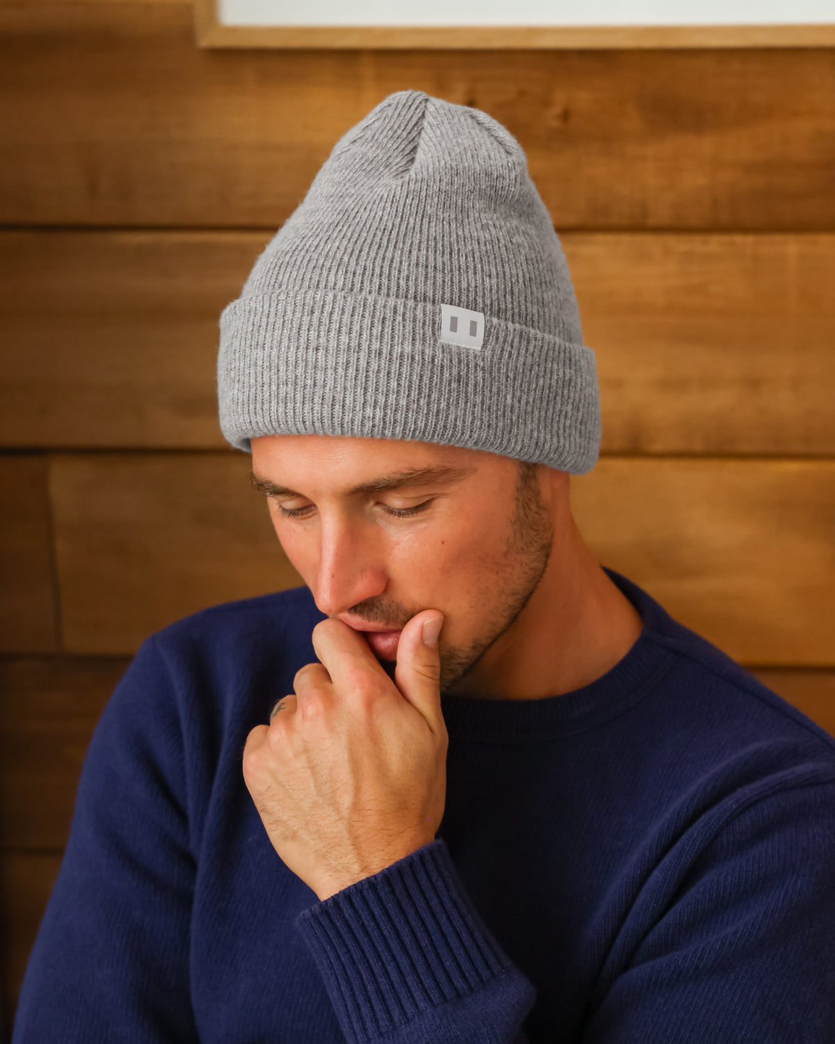 Made in Canada - Cashmere Wool Rib Toque Light Grey - Province of Canada 