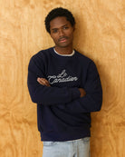 Made in Canada 100% Cotton Le Canadien Sweatshirt Navy - Mens - Province of Canada