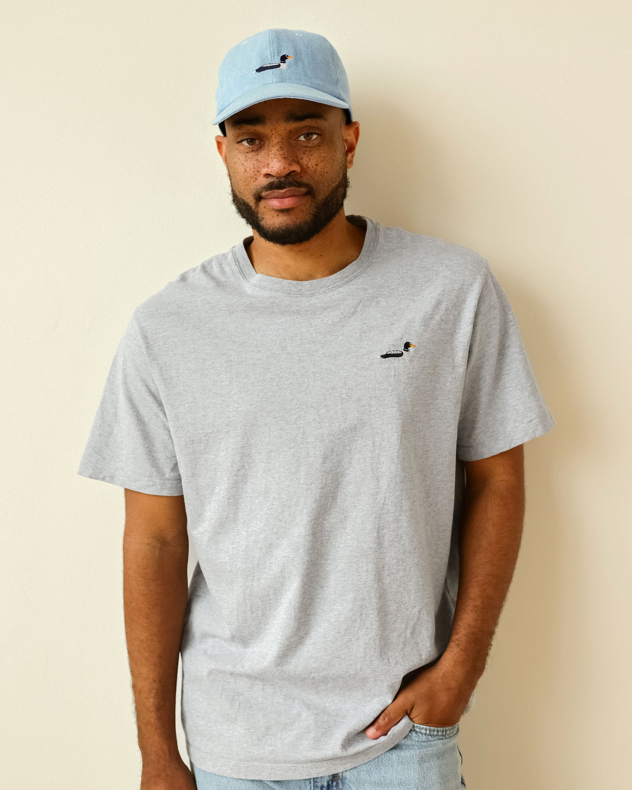 Made in Canada Organic Cotton Embroidered Loon or Duck Tee - Unisex - Province of Canada