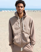 Made in Canada 100% Cotton French Terry Zip Hoodie Mocha Brown - Unisex - Province of Canada 