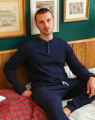 Made in Canada - Almost Pyjama Rib Henley Navy - Unisex - Province of Canada