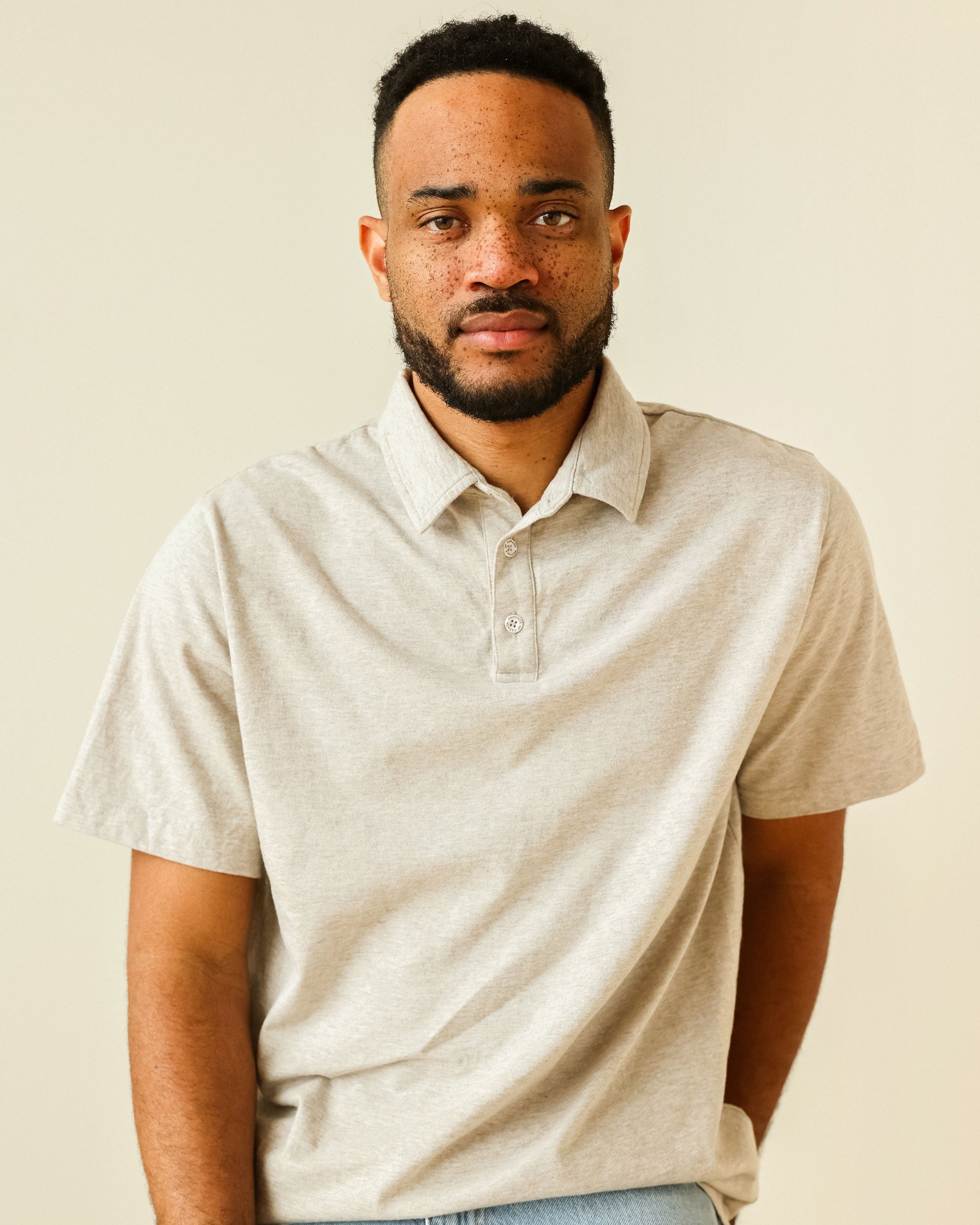 Made in Canada Sunday Polo Shirt Oatmeal - Province of Canada