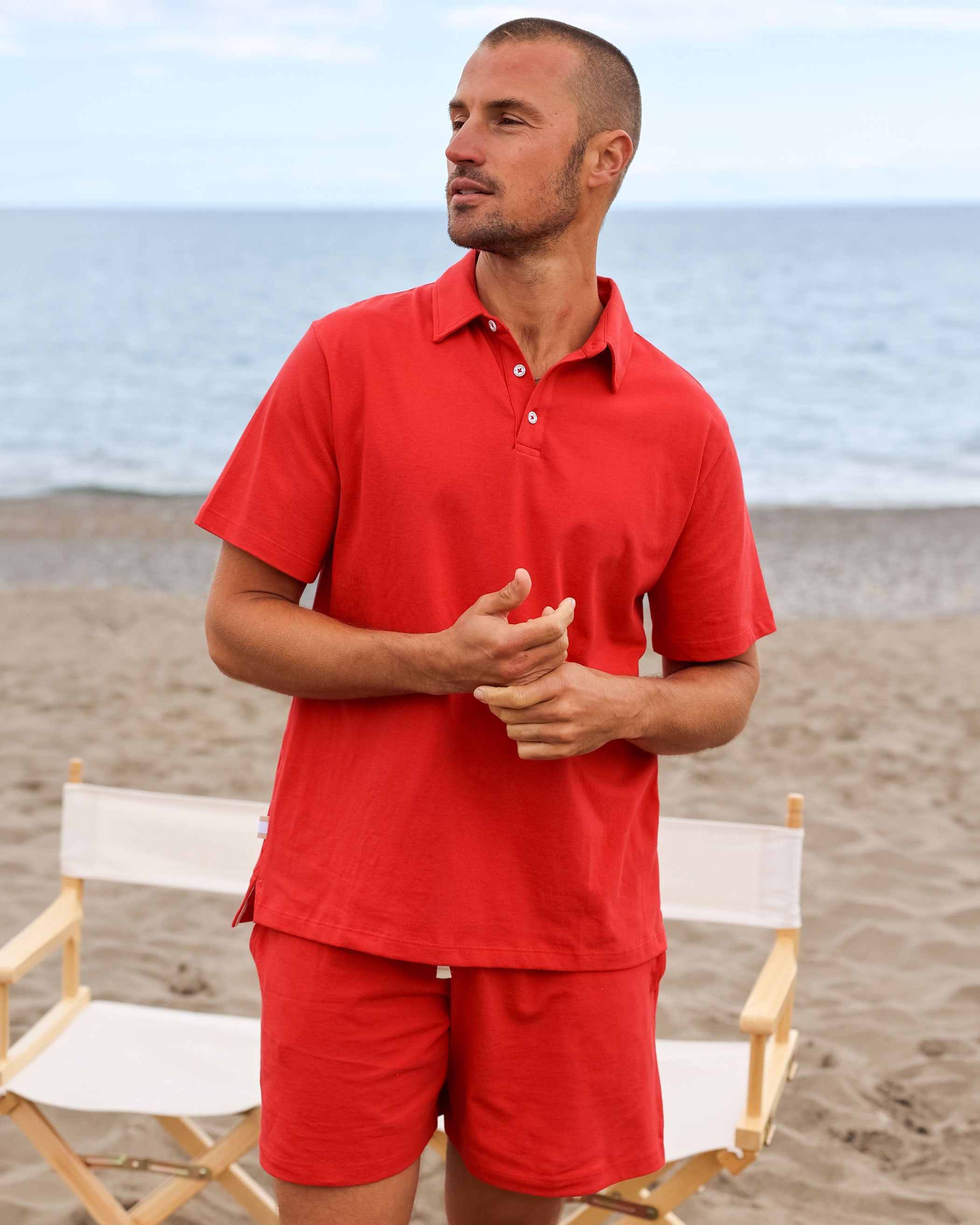 Made in Canada Sunday Polo Shirt Red - Province of Canada
