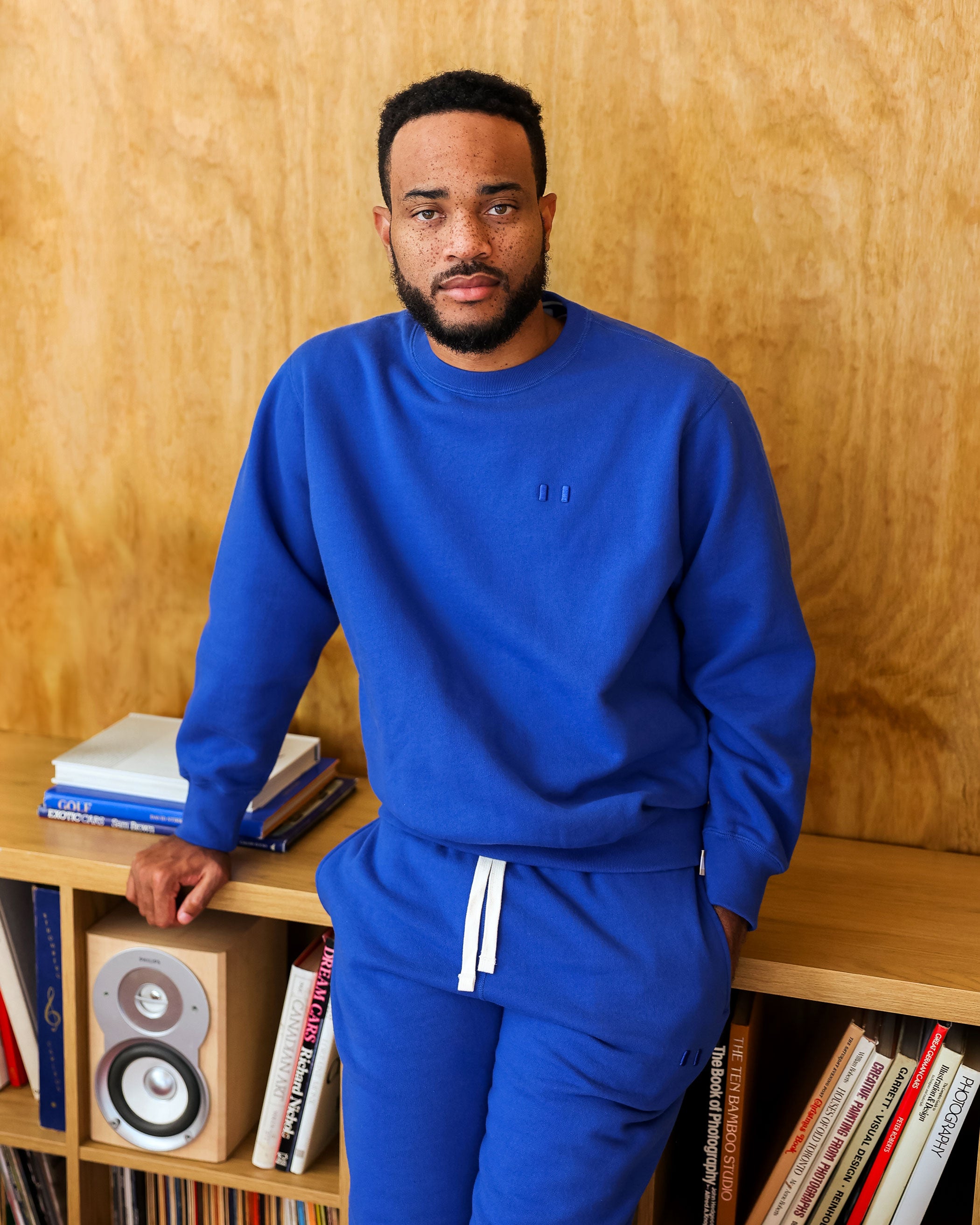 Made in Canada Flag Fleece Sweatshirt Royal Blue - Unisex - Province of Canada