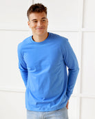 Made in Canada Organic Cotton Monday Long Sleeve Tee Super Blue - Province of Canada