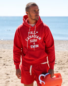 Made in Canada Surf and Swim Fleece Hoodie Red - Unisex - Province of Canada