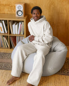 Made in Canada Flag Fleece Wide Leg Sweatpant Eggshell - Unisex - Province of Canada 