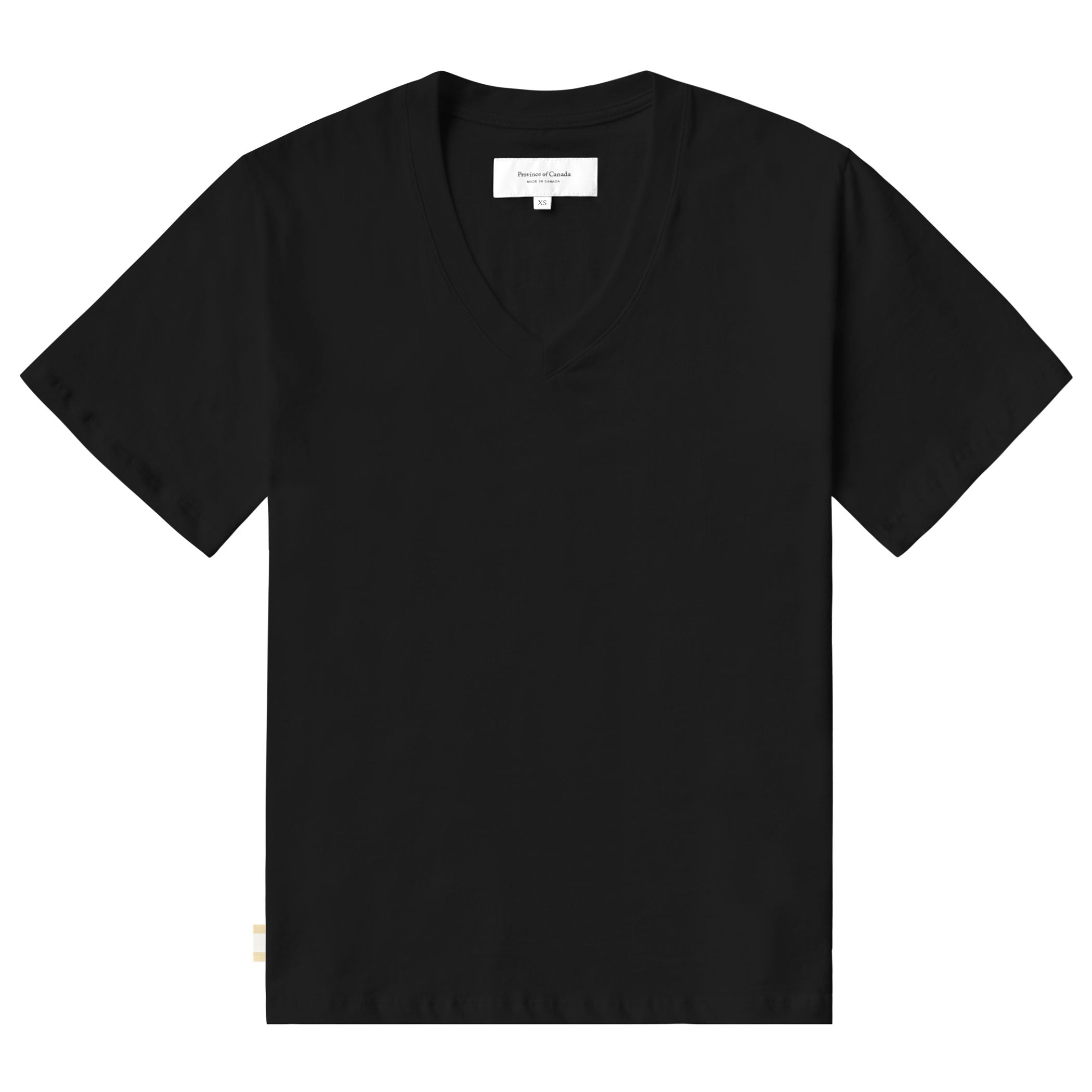 Made in Canada Friday V-Neck Tee Black 100% Organic Cotton - Province of Canada