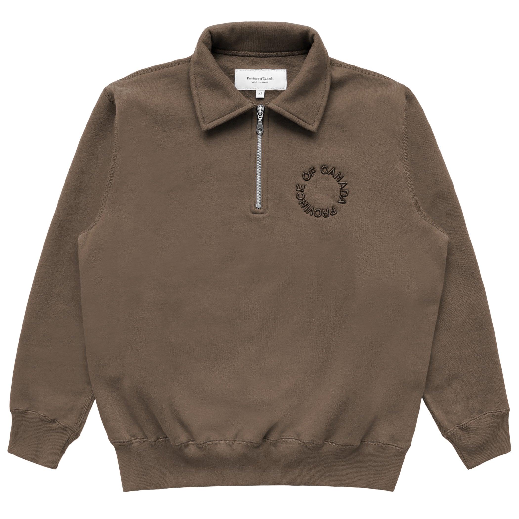 Made in Canada Half Zip Fleece Sweatshirt Chestnut - Unisex - Province of Canada