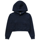 Made in Canada Flag Fleece Crop Hoodie Navy - Province of Canada