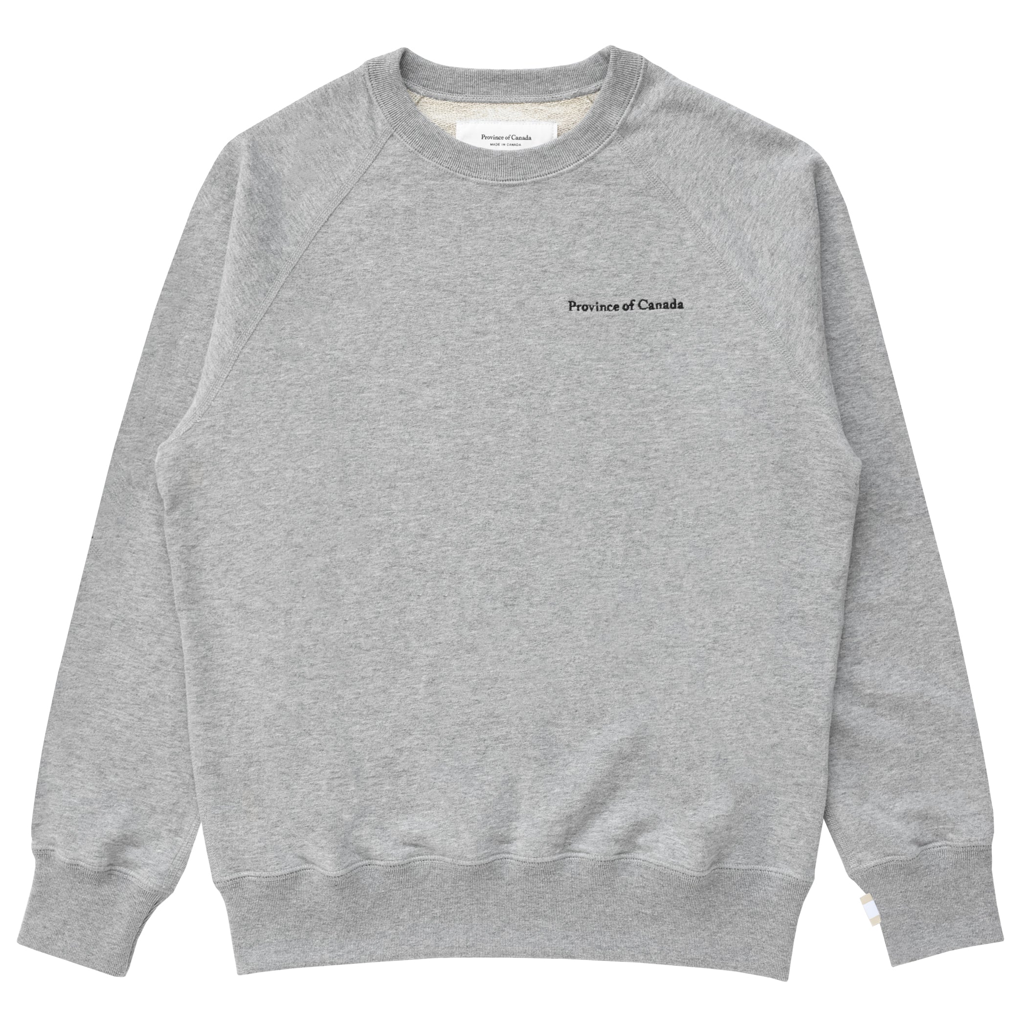 Made in Canada 100% Cotton French Terry Sweater Heather Grey - Unisex - Province of Canada