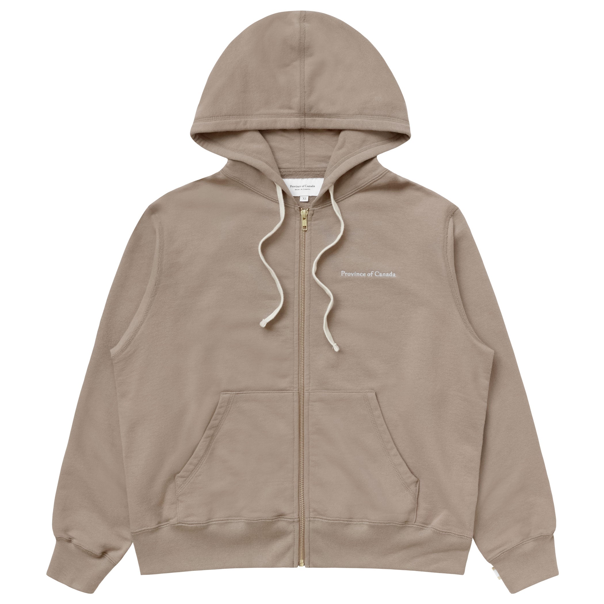Made in Canada 100% Cotton French Terry Zip Hoodie Mocha Brown - Unisex - Province of Canada 